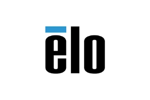 Elo brand logo: lowercase 'elo' in bold black with a blue bar above the 'e'.