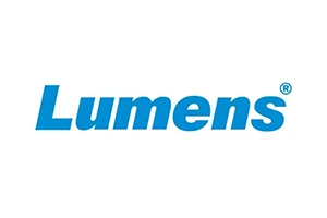 Lumens brand logo in blue on a white background