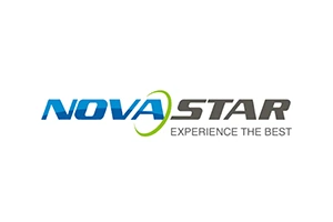 NovaStar logo with blue and gray lettering, a green circular accent, and the tagline 'Experience the Best'.
